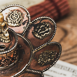 チベット香用蓮型お香立て 【約12.5cm×約15cm】 - サブ4