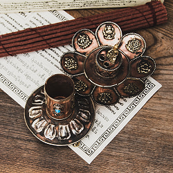 チベット香用蓮型お香立て 【約12.5cm×約15cm】 - サブ5