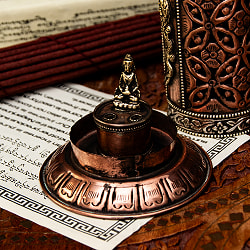 銅造り チベット香用 龍神お香立て 龍神 【約24cm×約10cm】 - サブ5