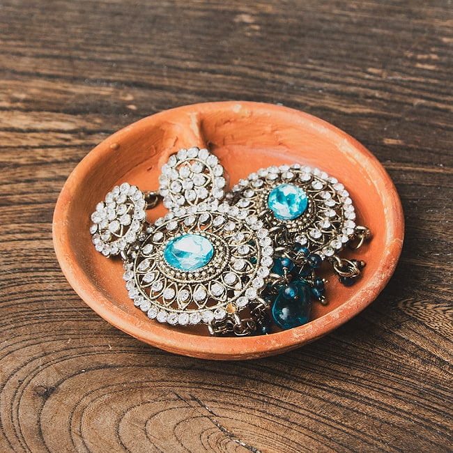 【6個セット】素焼きの素朴なネパール お香立て　ロープ香、コーン香用　小物入れにも 11 - アクセ入れにも素敵ですね。