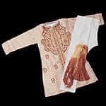 子供用クルタパジャマ 3点セット【ペイズリー・ベージュ】 の商品写真