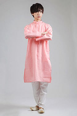 〔各色あり〕パステル・ライトカラー系　クルタ・パジャマ上下セット　インドの男性民族衣装の商品写真