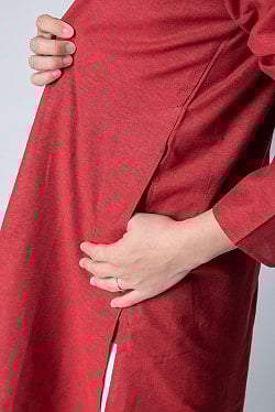 〔各色あり〕ビビッド・ダークカラー系　クルタ・パジャマ上下セット　インドの男性民族衣装 - サブ5