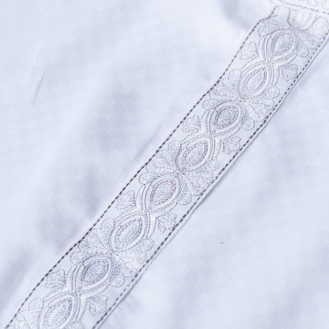 〔各色あり〕比翼仕立て　クルタ・パジャマ上下セット　インドの男性民族衣装 11 - ボタン周りです