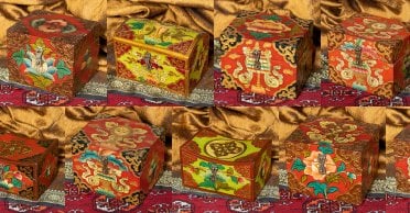 チベットの伝統小物入れ 2箱以上よりどり割りセール