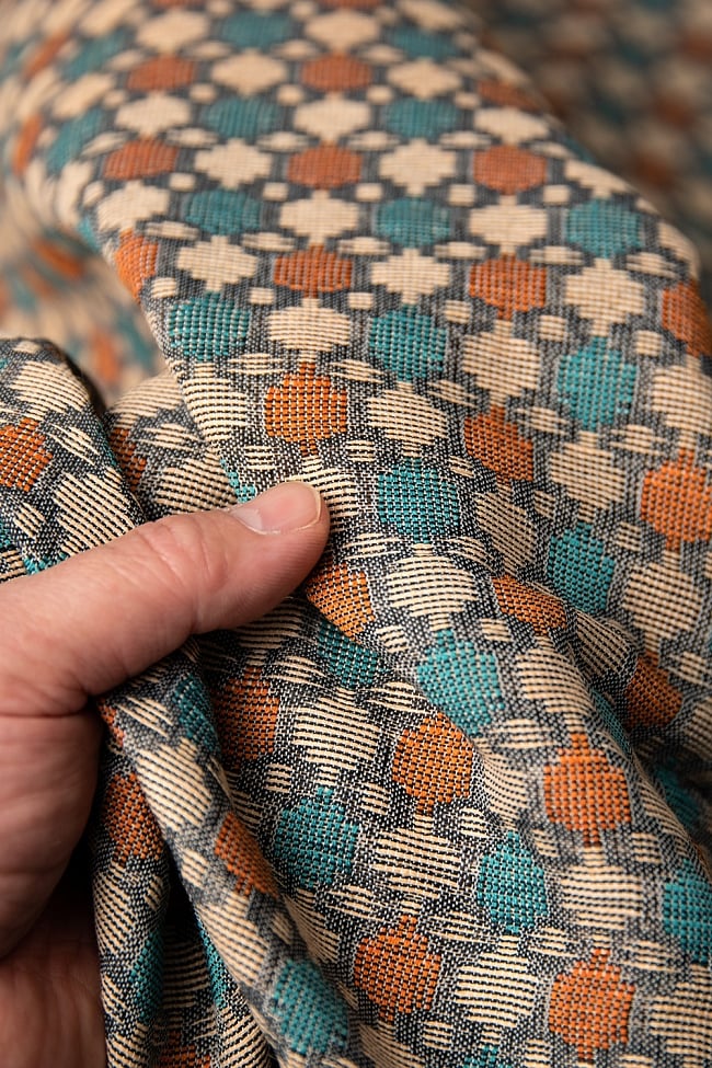 ネパール伝統のダッカ織り布 1メートル切り売り 5 - 肌触りもとっても良いんですよ!