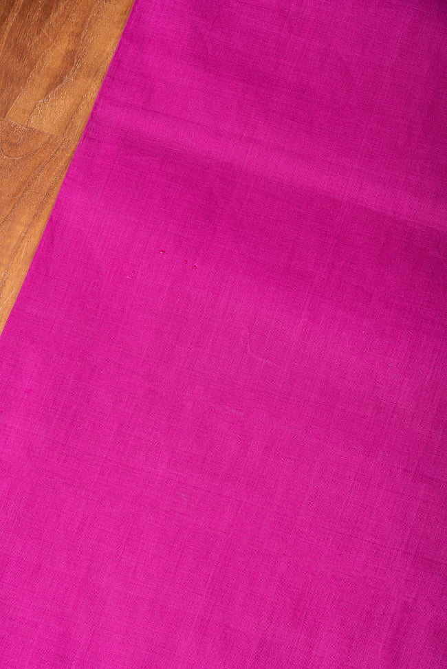 〔1m切り売り〕南インドのシンプルコットン布〔幅約108.5cm〕 - 赤紫 2 - とても素敵な雰囲気です