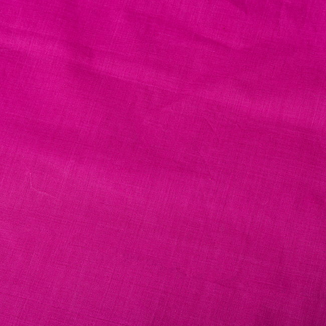 〔1m切り売り〕南インドのシンプルコットン布〔幅約108.5cm〕 - 赤紫 3 - 1mの長さごとにご購入いただけます。
