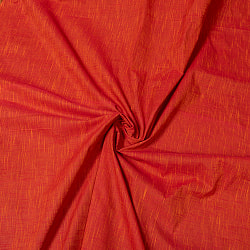 〔1m切り売り〕インドのシンプル無地コットン布〔幅約110cm〕 - ブラッドオレンジ系の商品写真