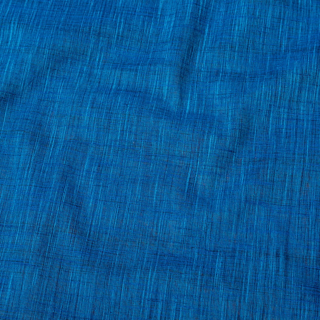 〔1m切り売り〕インドのシンプル無地コットン布〔幅約108cm〕 - ブルー系 3 - 1mの長さごとにご購入いただけます。