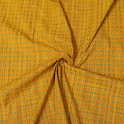 〔1m切り売り〕インドのシンプルドット模様のコットン布〔幅約109cm〕 - イエロー系の商品写真