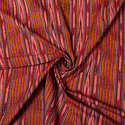〔1m切り売り〕インドの伝統絣織り布　イカット織り生地　〔幅約112cm〕 - ブラウン系の商品写真