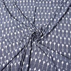 〔1m切り売り〕インドの伝統絣織り布　イカット織り生地　〔幅約113cm〕 - グレー系の商品写真