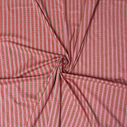 〔1m単位切り売り〕南インドのアローストライプ布〔幅約105cm〕 - グレー×ピンク系 - サブ4