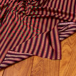 〔1m単位切り売り〕南インドのアローストライプ布〔幅約103cm〕 - サブ5