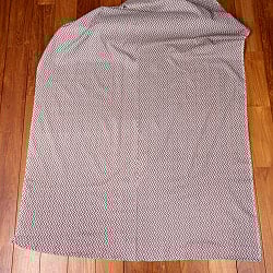 〔1m単位切り売り〕南インドのジグザグ模様　シェブロン・ストライプ布〔幅約106cm〕 - グレー×ホワイト系 - サブ2