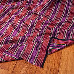 〔1m切り売り〕インドの伝統絣織り布　イカット織り生地　〔約106cm〕 - 紫の商品写真