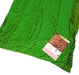 インド模様の厚手光沢布 - ペイズリー 緑[5cm角はぎれ]の商品写真