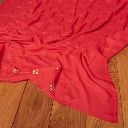 〔1m単位切り売り〕〔各色あり〕インドの伝統模様布 ミラーワーク系ファブリック〔幅約111cm〕 - サブ5