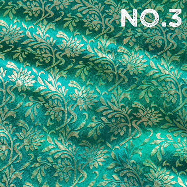〔1m切り売り〕〔各色あり〕インドの伝統模様布　光沢感のある更紗模様〔幅約117cm〕の選択用写真