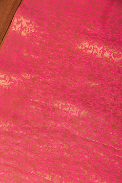 〔1m単位切り売り〕〔各色あり〕インドの伝統模様布　光沢感のある更紗模様〔幅約108.5cm〕 - サブ3