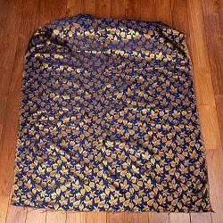 〔1m単位切り売り〕〔各色あり〕インドの伝統模様布　ゴージャスな金糸落ち葉模様〔幅約121cm〕 - サブ2