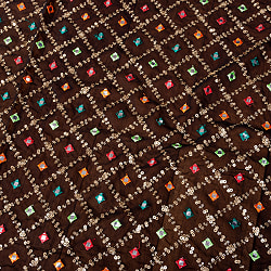 〔1m単位切り売り〕〔各色あり〕スパンコール格子模様のメッシュ　シースルー生地布〔幅約110.5cm〕 - サブ4