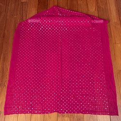 〔1m単位切り売り〕〔各色あり〕インドの伝統模様布 ミラーワーク系ファブリック〔幅約106cm〕 - サブ2