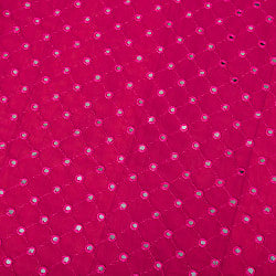 〔1m単位切り売り〕〔各色あり〕インドの伝統模様布 ミラーワーク系ファブリック〔幅約106cm〕 - サブ4