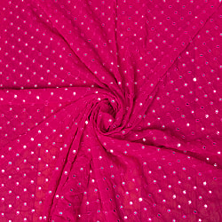 〔1m単位切り売り〕〔各色あり〕インドの伝統模様布 ミラーワーク系ファブリック〔幅約106cm〕 - サブ5