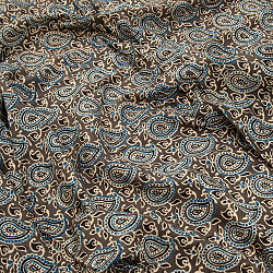 〔約6m 長尺布 5色展開】伝統息づくインドから　昔ながらの木版染めペイズリー柄布 - 幅約107cm - サブ3