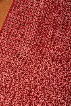 〔1m単位切り売り〕アジュラックプール村からやってきた　昔ながらの木版染めアジュラックデザイン布〔約113cm〕 - レッド系 - サブ3