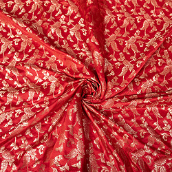 〔1m単位切り売り〕〔各色あり〕インドの伝統模様布　光沢感のあるブロケード生地に　美しい金糸の紋織　更紗〔幅約113cm〕 - サブ5