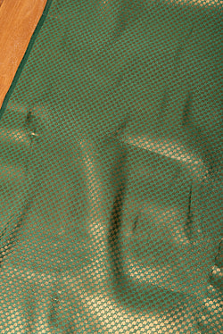 〔1m単位切り売り〕〔各色あり〕インドの伝統模様布　光沢感のあるブロケード生地に　美しい金糸の紋織〔幅約107cm〕 - サブ3