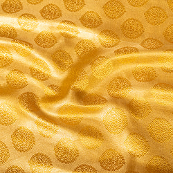〔1m単位切り売り〕〔各色あり〕インドの伝統模様布　光沢感のあるブロケード生地に　美しい金糸の紋織〔幅約118cm〕 - サブ4