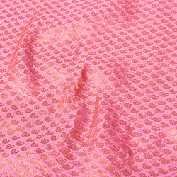 〔1m単位切り売り〕〔各色あり〕インドの伝統模様布　光沢感のあるブロケード生地に　美しい金糸の紋織　ペイズリー〔幅約111cm〕 - サブ4