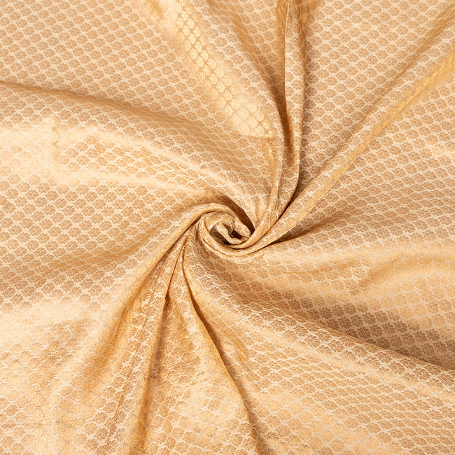 〔1m切り売り〕〔各色あり〕インドの伝統模様布　光沢感のあるブロケード生地に　美しい金糸の紋織　小花柄〔幅約112cm〕 5 - 陰影があるとこのような感じになります