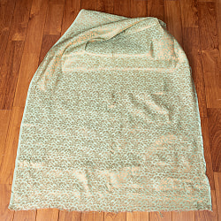 〔1m単位切り売り〕〔各色あり〕インドの伝統模様布　光沢感のあるブロケード生地に　美しい金糸の紋織　更紗〔幅約110cm〕 - サブ2