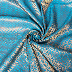 〔1m単位切り売り〕〔各色あり〕インドの伝統模様布　光沢感のあるブロケード生地に　美しい金糸の紋織　ペイズリー〔幅約110cm〕 - サブ5