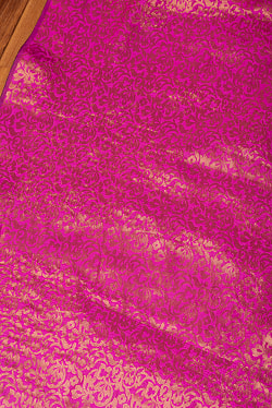 〔1m単位切り売り〕インドの伝統模様布　光沢感のあるブロケード生地に　美しい金糸の紋織　更紗〔幅約111cm〕 - サブ3