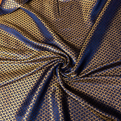 〔1m単位切り売り〕インドの伝統模様布　光沢感のあるブロケード生地に　美しい金糸の紋織　手裏剣〔幅約115cm〕 - サブ5