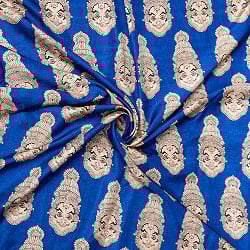 〔各色あり〕〔1m単位切り売り〕インドの伝統と不思議が融合　おもしろ　かわいいデザイン布　カタカリ〔約111cm〕 - サブ5