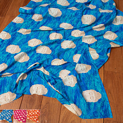 〔各色あり〕〔1m切り売り〕インドの伝統と不思議が融合　おもしろ　かわいいデザイン布　ブッダ〔約111.5cm〕の商品写真