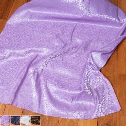 〔各色あり〕〔1m単位切り売り〕インドの伝統模様布 光沢感のあるブロケード生地〔約111cm〕