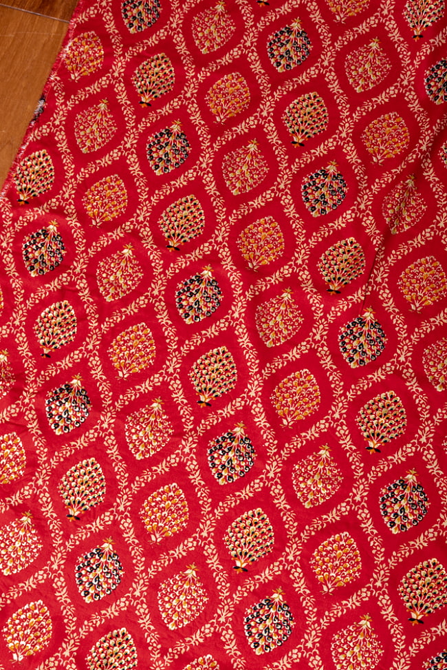 〔各色あり〕〔1m切り売り〕インドの伝統模様布〔約107cm〕 3 - インドならではの布ですね