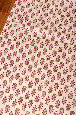 〔各色あり〕〔1m単位切り売り〕伝統息づく南インドから　昔ながらの更紗模様布〔約107cm〕 - サブ3