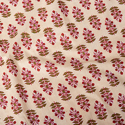 〔各色あり〕〔1m単位切り売り〕伝統息づく南インドから　昔ながらの更紗模様布〔約107cm〕 - サブ4