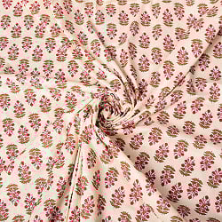 〔各色あり〕〔1m単位切り売り〕伝統息づく南インドから　昔ながらの更紗模様布〔約107cm〕 - サブ5