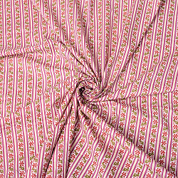 〔各色あり〕〔1m単位切り売り〕伝統息づく南インドから　昔ながらの更紗模様布〔約107cm〕 - サブ5