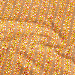 〔1m単位切り売り〕伝統息づく南インドから　昔ながらの更紗模様布〔約105cm〕 - サブ4